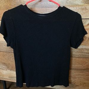 Black ribbed Brandy Melville T shirt